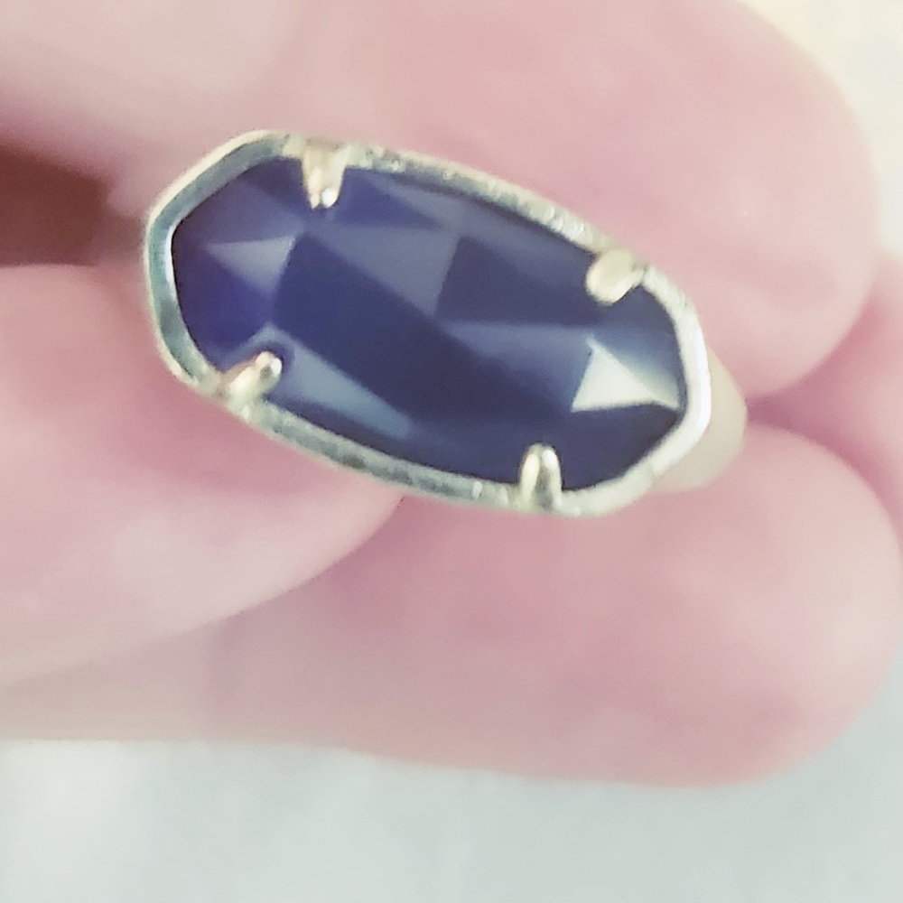 Kendra Scott Eli Ring, Gold, Navy Cats Eye, size 7, NWOT